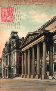 Vintage Postcard 1910's General Post Office & Bank Building Montreal Canada CAN