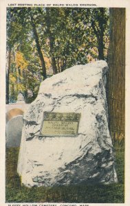 Concord MA, Massachusetts - Sleepy Hollow Cemetery - Ralph Waldo Emerson - WB