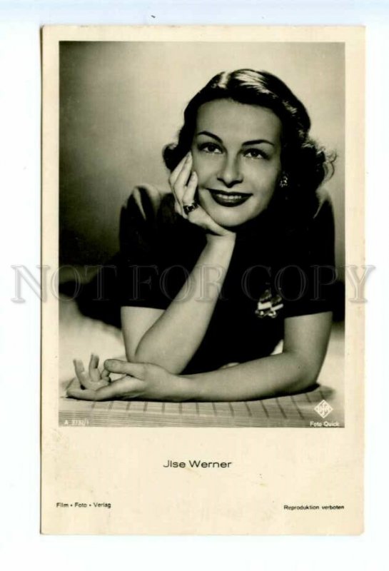 494472 ILSE WERNER German FILM actress singer Vintage PHOTO postcard