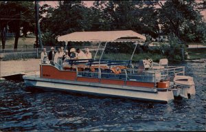 Sharon Massachusetts MA Pontoon Boat c1950s-60s Postcard