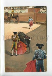 3176854 Una Veronica BULL Matador Torero Vintage Color Stengel