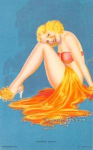 Flaming Youth 1945 Mutoscope Artist Pin Up Girl, Non Postcard Backing Unused 