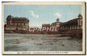 Old Postcard Granville Vue Generale Du Casino And Hotels In The Beach