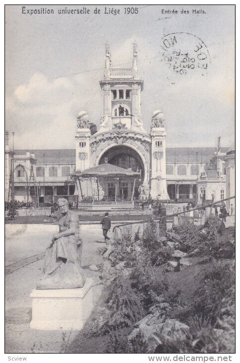 Entree Des Halls, Exposition Universelle De Liege 1905, LIEGE, Belgium, PU-1905