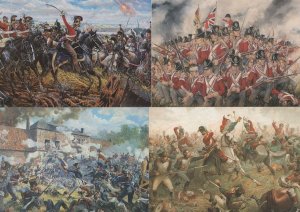 The Charge Of The Life Guards Battle Of Waterloo 4x Painting Postcard s