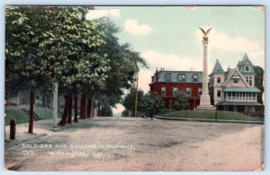 1910's WILMINGTON DELAWARE SOLDIERS AND SAILORS MONUMENT SOUVENIR POSTCARD COMP