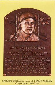 David James Bancroft Beauty Baseball Hall Of Fame & Museum Cooperstown New York