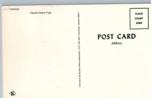 Hawaii State Flag and US Flag Hawaii Postcard