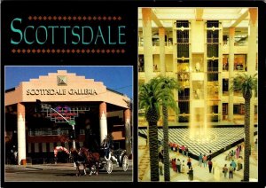 Scottsdale, AZ Arizona  GALLERIA SHOPPING CENTER MALL & INTERIOR  4X6 Postcard