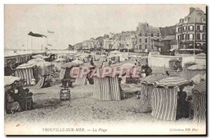 Old Postcard Trouville Beach