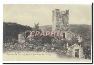 Near Saint Affrique Old Postcard Ruins of St Vincent