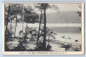 1920 Greenwood Lake New York Vintage Postcard Terrace New Continental Unposted