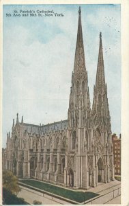 United States New York Saint Patrick`s Cathedral 5th Ave. and 50th Street 1922