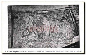 Postcard Old Saint Aignan Crypt Donor Group The Good Shepherd Virgin (11th)