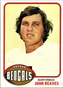 1976 Topps Football Card John Reaves Cincinnati Bengals sk4271