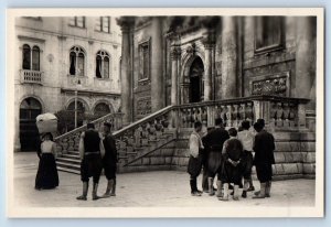 Dalmatia Croatia Postcard Dubrovnik-Ragusa Building Stair c1930's RPPC Photo