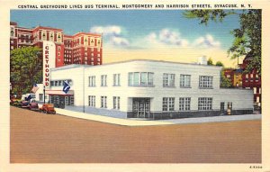 Central Greyhound Lines bus terminal, Montgomery and Harrison streets Syracus...