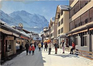 BR28227 Wengen Dorfstrasse mit jungfrau switzerland