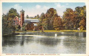 Monkey House, Lake, Zoo, Fairmount Park Philadelphia, Pennsylvania PA  