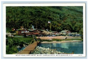 Willey House Camps And Mt. Willey Crawford Notch White Mountains NH Postcard