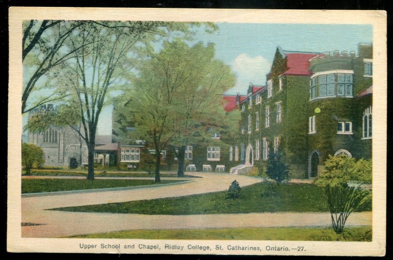 h2949 - ST. CATHARINES Ontario Postcard 1936 Ridley College