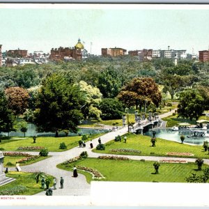 1906 Boston, Mass. Public Garden Birds Eye High Quality Litho Photo Detroit A205