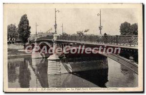 Postcard Old Bridge Ile Saint Denis (to Villeneuve la Garenne)