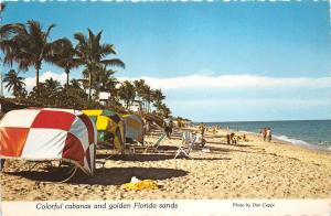 BG9713 colorful cabanas and golden florida sands usa