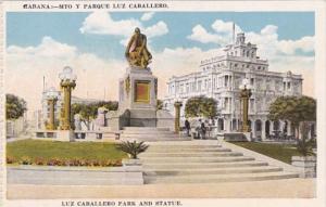 Cuba Havana Luz Caballero Park and Statue