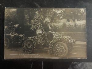 Mint USA Real Picture Postcard Decorated Cars Portland Oregon OR Rose Festival