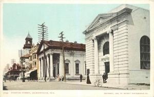 c1903 Postcard; Forsyth Street Scene, Jacksonville FL, Mercantile Exchange Bank