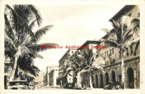 HI, Honolulu, Hawaii, RPPC, Bishop Street, Business Section, Photo