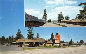 St Ignace Michigan~Chalet North Motel 2 Views~Lake in Distance~Swimming Pool~'60