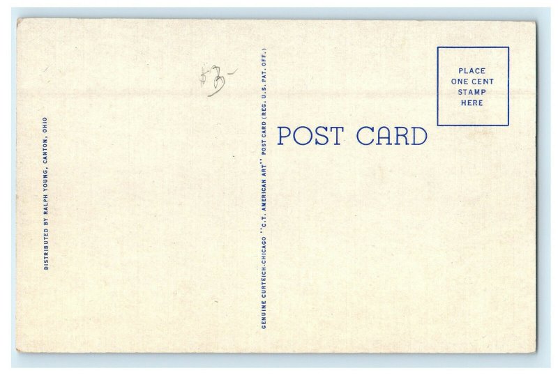 c1940s US Post Office and Ohio Power Co. Building Canton Ohio OH Postcard