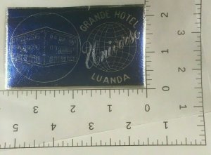 Grand Hotel Universo Luanda Angola Luggage Label Vtg Sticker Stamp Poster  