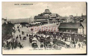 Old Postcard The Arrival of St Malo Tramway