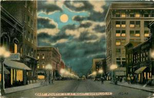 IA, Waterloo, Iowa, East Fourth Street, Night No. 10245