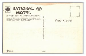 Postcard PA National Motel Washington Pennsylvania 