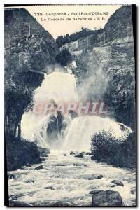 Old Postcard Dauphine Bourg d'Oisans the Cascade Sarennes