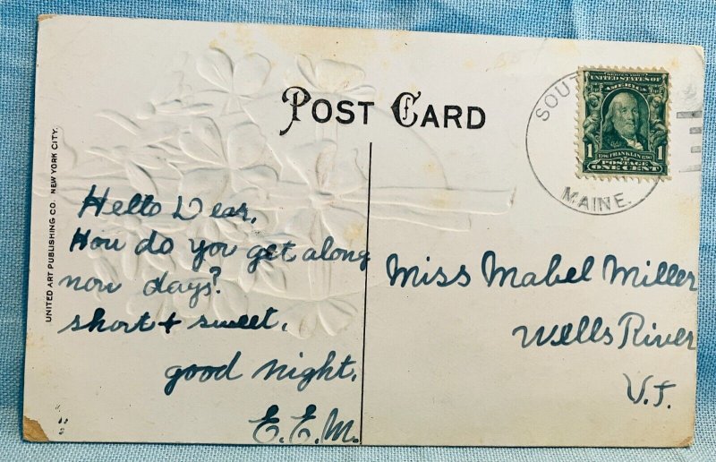 South Hope Maine Greetings From Easter Postcard