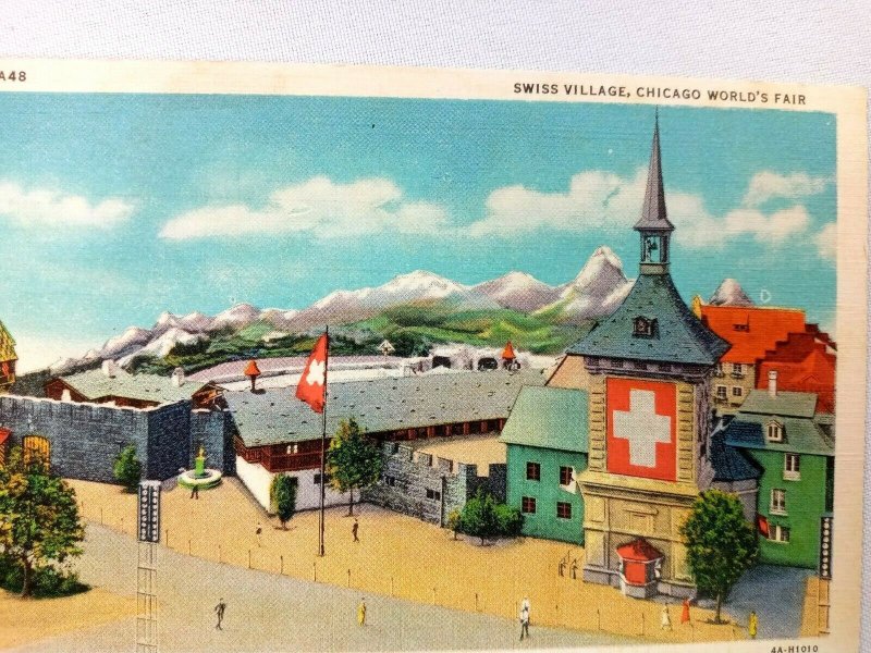 Vintage Postcard Swiss Village Chicago World's Fair