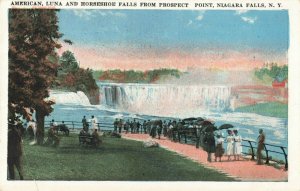 Postcard Niagara Falls from Prospect Point New York