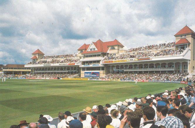 The New Radcliffe Stand Opening 1998 Nottingham Cricket Souvenir Postcard