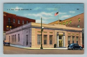 Nanticoke PA, US Post Office, Linen Pennsylvania Postcard