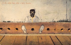 Panama In the native Cepo After a Fight vintage postcard B949