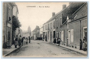 c1910 View of Street of Belfort Connerre France Unposted Antique Postcard