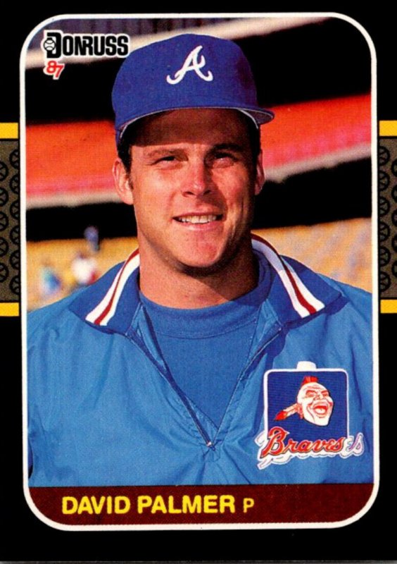 1987 DONRUSS Baseball Card David Palmer P Atlanta Braves sun0608