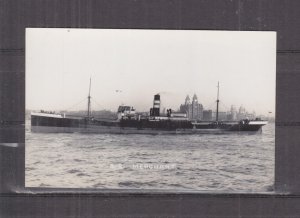 T & J HARRISON LINE  SS. MERCHANT  Ship, c1930 ppc., unused.