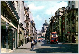 Fleet Street London England Looking Along Street Of Ink St. Paul's Postcard