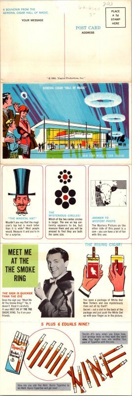 New York World's fair 1964-1965 General Cigar Hall Of Magic Multi Fold-Out